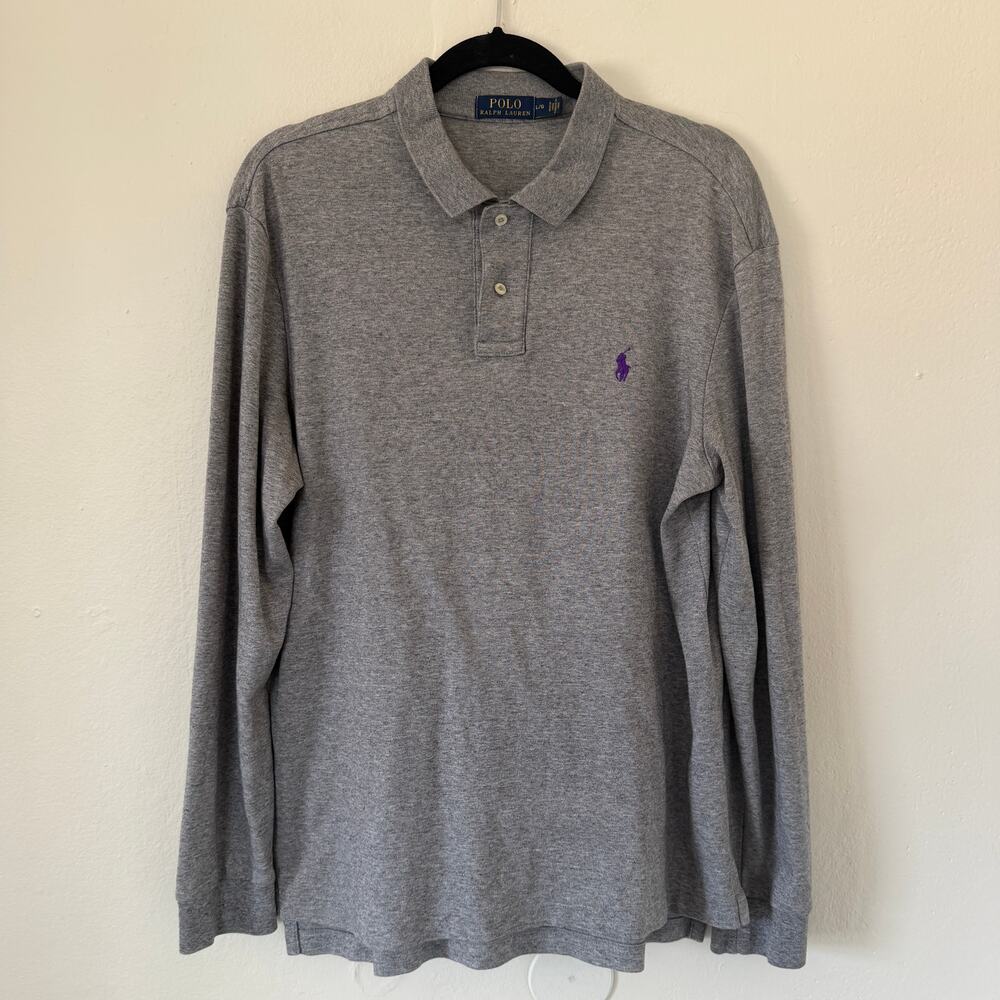 Polo Ralph Lauren long sleeve gray polo